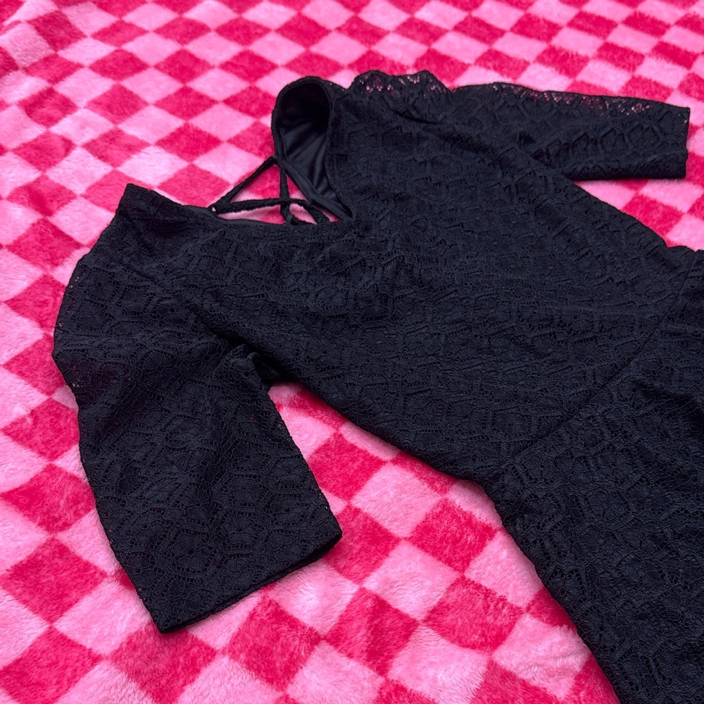 love, Fire Black Women’s Elegant Textured Dress - Picture 3 of 5